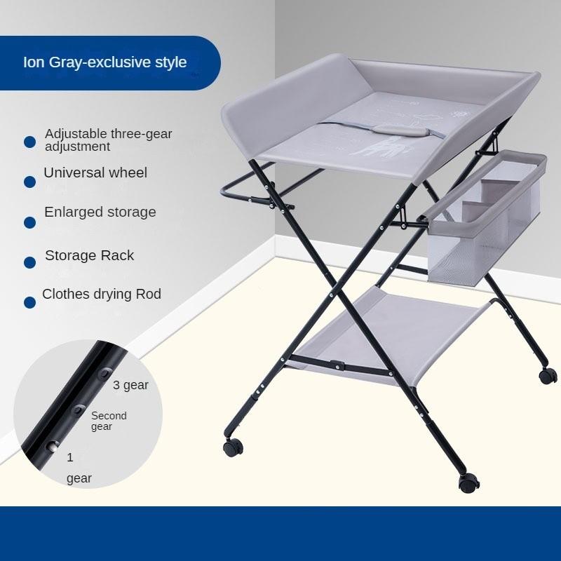 Foldable Multifunctional 0-3 Years Old Newborn Care Diaper Nursing Table Height Adjustable Baby Diapers Changing Table