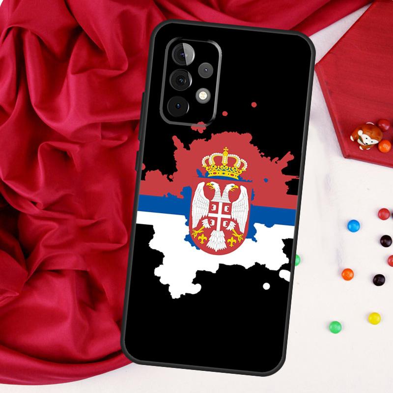 Serbia Flag For Samsung Galaxy A55 A53 A33 A13 A35 A15 A36 A56 A26 A16 A22 A32 A52 A54 A34 A06 A05 Case