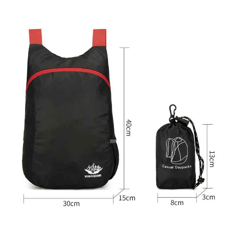 Ultraleichter 20L Faltrucksack - Wasserdichter und langlebiger Outdoor-Reise- und Sportrucksack, faltbar, geeignet für Männer und Frauen