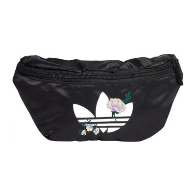 Originals Recycled Material Satin Panel Crossbody One Shoulder Fanny Pack Regular Women's Black Adidas II3405