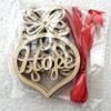 New Christmas Tree Wood Hanging Hollow Letters Wood Pendant Ornaments Xmas Tree Decorations