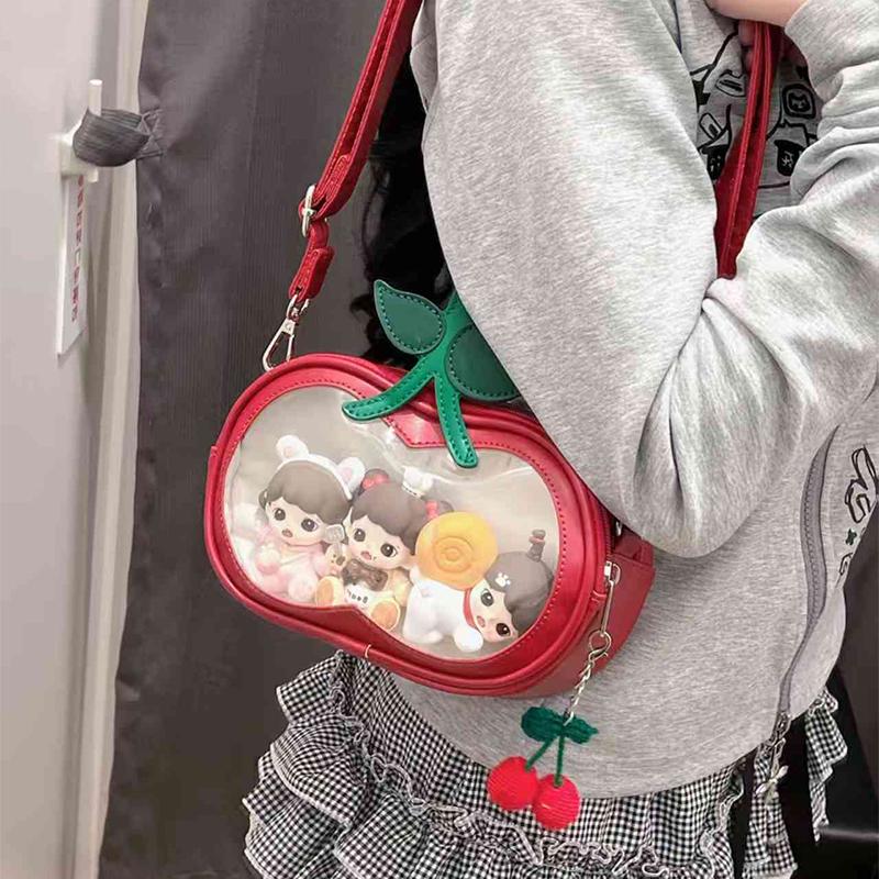 Fashionable Personalized Itabag Sweet Cute Apple-shaped Tote Bags Hot Seller Versatile Transparent Large Capacity Crossbody Bags