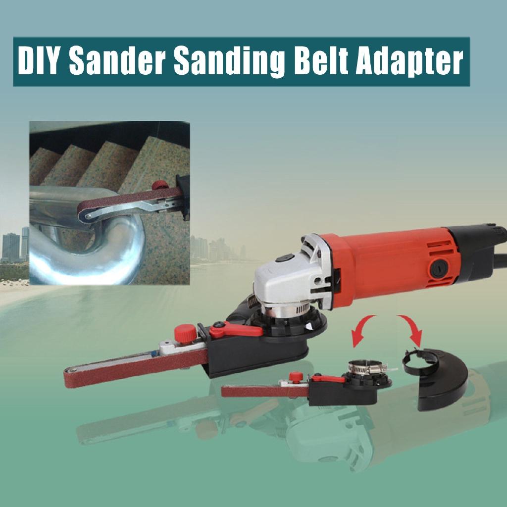 800W Max DIY Sander Sanding Belt Adapter For 115/125 Electric Angle Grinder with M14 Thread Spindle For woodworking Metalworking