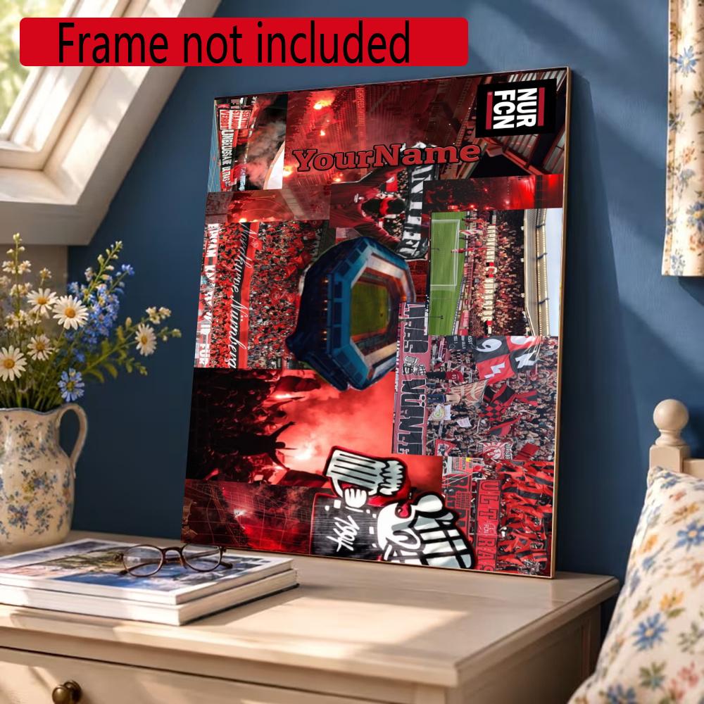 Eintracht Frankfurt Customize Your Name Diamond Painting Round Diamond Rhinestones Mosaic Diamond Embroidery Wall Paintings Rhinestones Gift Frameless