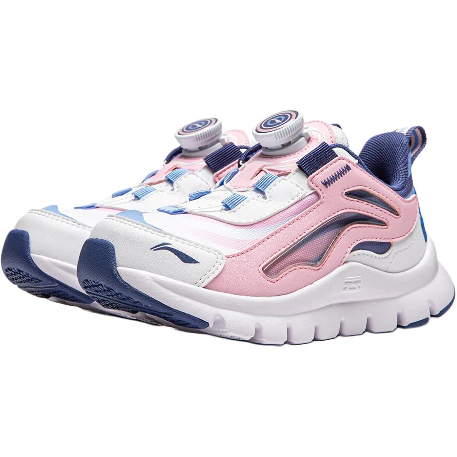 Li Ning Kids Sports Lifestyle Cloud Fashion Comfortable Versatile Casual Shoes Kids Casual Shoes Standard-White Starry-Blue YKNU090-32