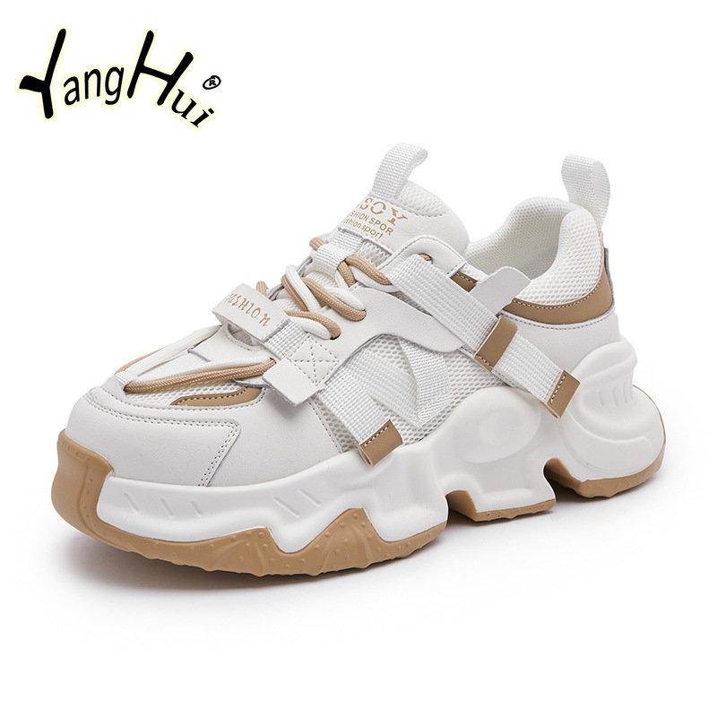Breathable Comfortable Casual Women Sneakers 2024 New Fashion All-Match Increase Sports Women's Vulcanize Shoes Summer Spring