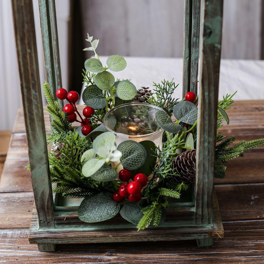 Christmas Wreath Premium Table Centerpiece Decorative Ring High Quality Scented Candle Ring For Dinner Setting Kitchen Christmas