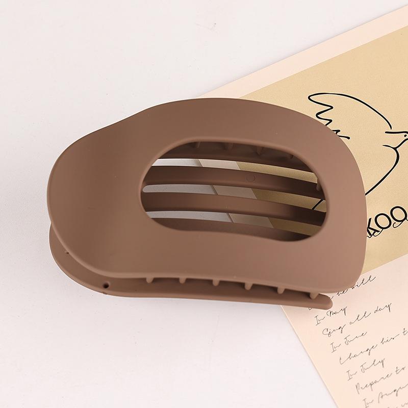 New Matte Oval French Hair Clip with Comfortable Arc Design
