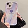 Gradient INS Love Heart Wavy Phone Case For IPhone 17 16 15 17 Pro Max 14 11 13 12 Plus IPhone17 Air Clear Soft Silicone Cover