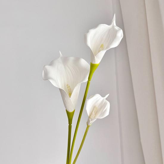 Künstliche Calla-Lilie Weiß Real Touch Kunstblume für Hochzeit Brautparty Party Zuhause Innen Dekoration