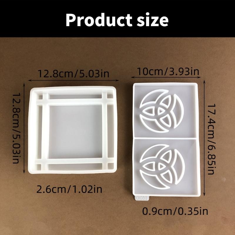 2pcs Creative Knot Candle Holder Silicone Mold Set Sturdy Display Ornament Mould for DIY Crafts and Home Decors