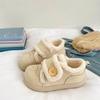 Velcro bread cotton shoes popular warm velvet board shoes round head snow boots