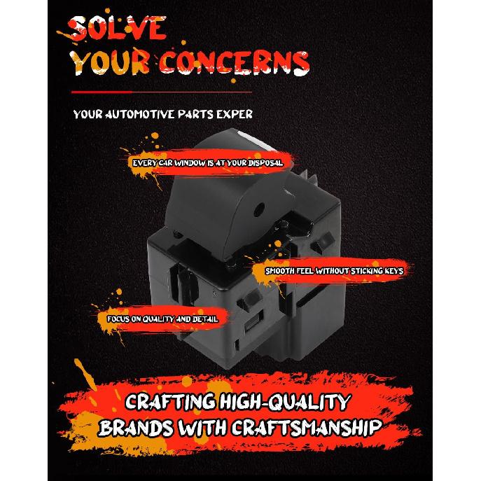 CCIYU Power Window Switch Front Right Passenger Side Fit for Ford Explorer 2011-2019 for Ford Taurus 2013-2019 Replaces BB5Z14529AB BB5Z14529AC