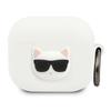 Hülle für AirPods 3 Karl Lagerfeld Silikon Choupette Weiß