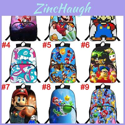 Super Mario Großer 16-Zoll-Schulrucksack mit geräumigen Fächern und strapazierfähigem Material