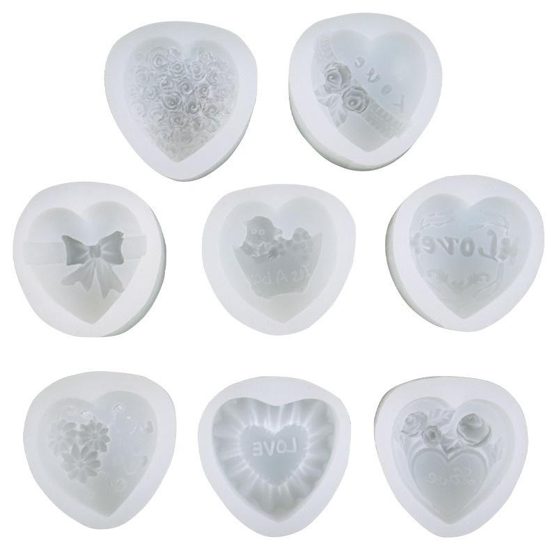 Heart Shaped Silicone Mold Handmade Chocolate Mousse Cake Baking Mold DIY Aromatherapy Candle Mold Valentine's Day Gift Decor