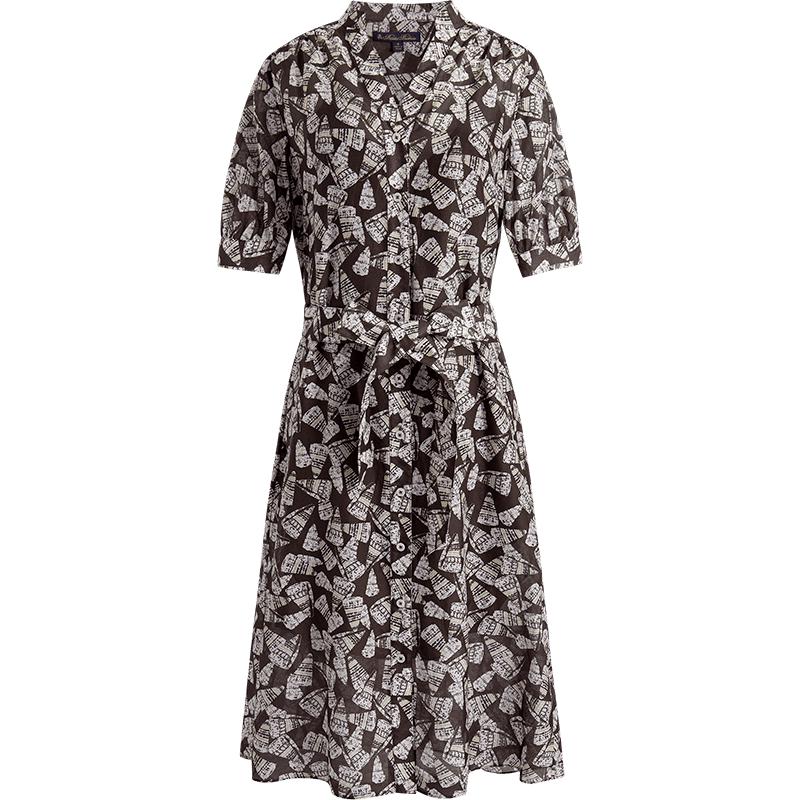 

Brooks Brothers Women s Spring/Summer Silk V-Neck Slim-Fit Dress XS (US 2)