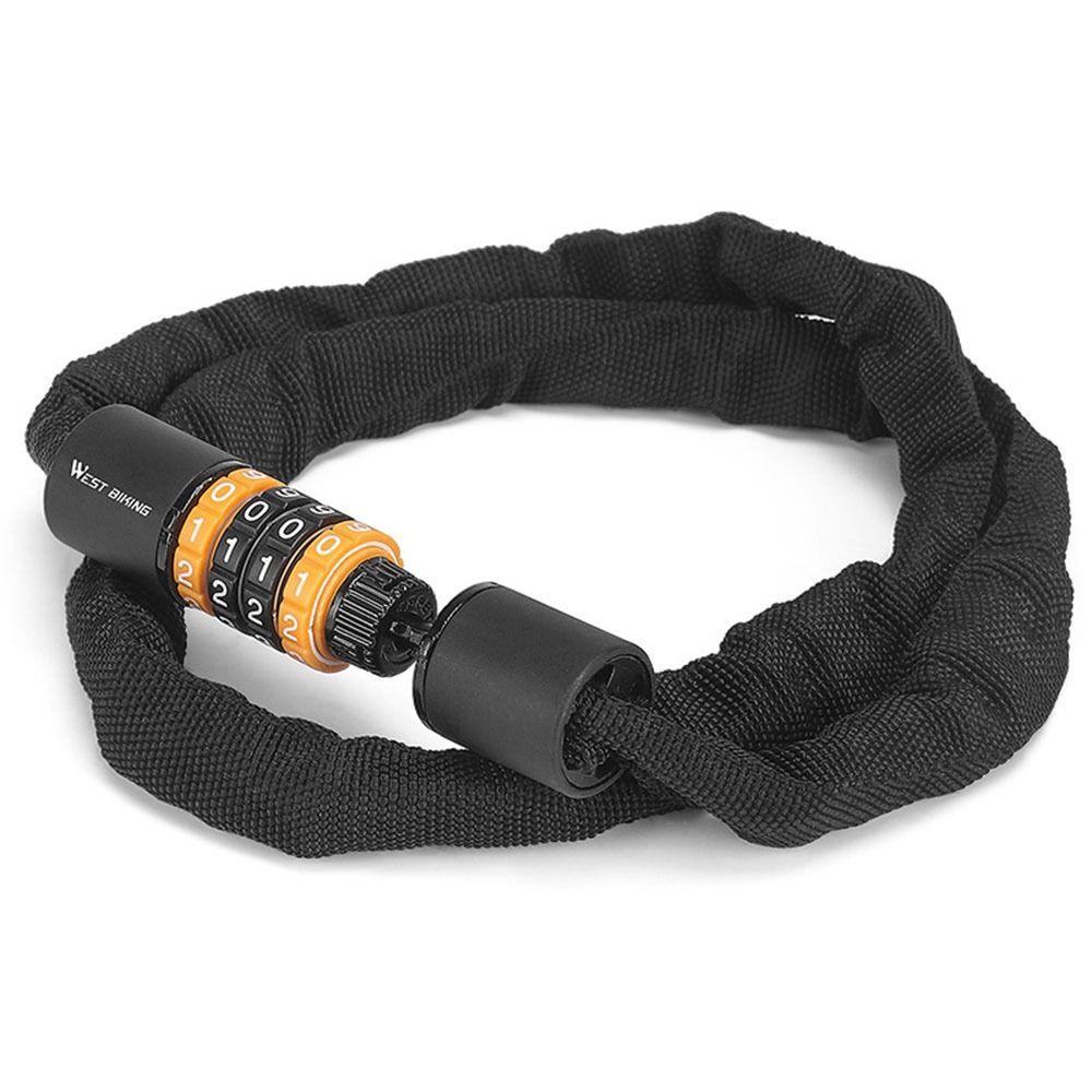 

4-значный замок с паролем Велосипедный цепной замок Стальной тросовый замок Велосипедный замок Замок безопасности Велосипедный замок