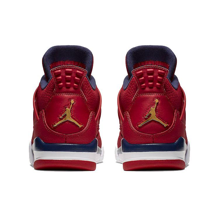 Air Jordan 4 Retro FIBA Men Sneakers Red Gym-Red White CI1184-617