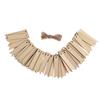 10-50pcs/set Unfinished Blank Rectangle Wooden Hanging Tags with Rope for Scrapbooing Party Favor Wedding Gift Tags