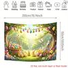 2D Easter Photo Booth Backdrop, Cute Bunnies & Floral Garden Photography Background