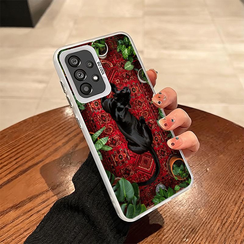 Black Panther Cool Animal Shockproof Phone Case for Samsung A17 A16 A15 A14 A37 A57 A36 A56 A26 A35 A55 A25 A34 A54 A24 A13 A23