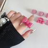 Colorful Bows Rings Resin Rings Cute Acrylic Rings Knuckles Stacking Rings Aesthetic Bowknot Finger Rings Plastic Rings