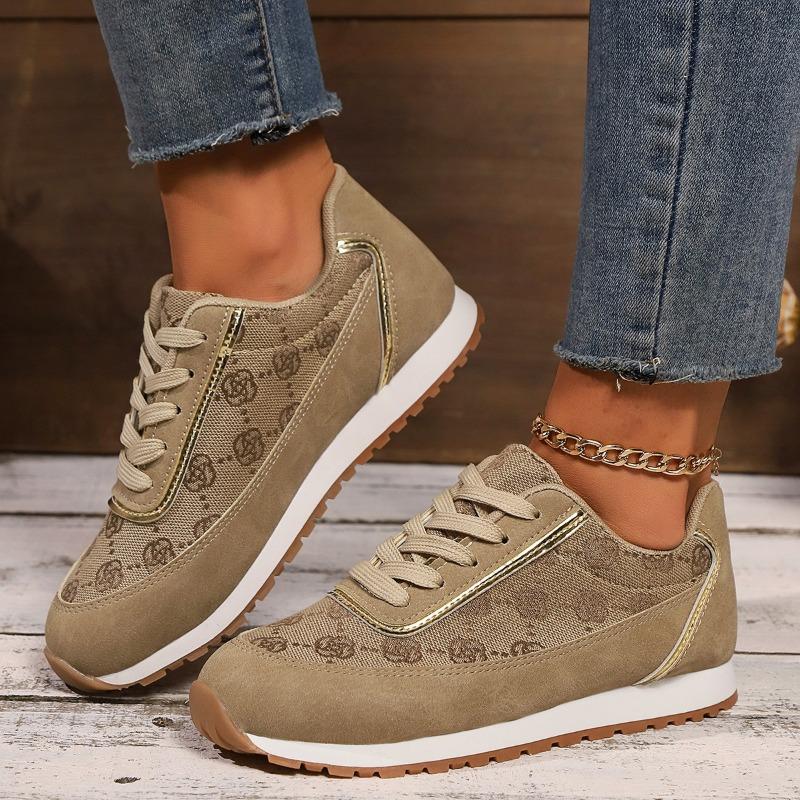 Fashion Autumn Sneakers Women Flat Casual Comfortable Shoes Fashion Versatile Lace Up Walking Women Shoes Zapatos De Mujer Tendencia