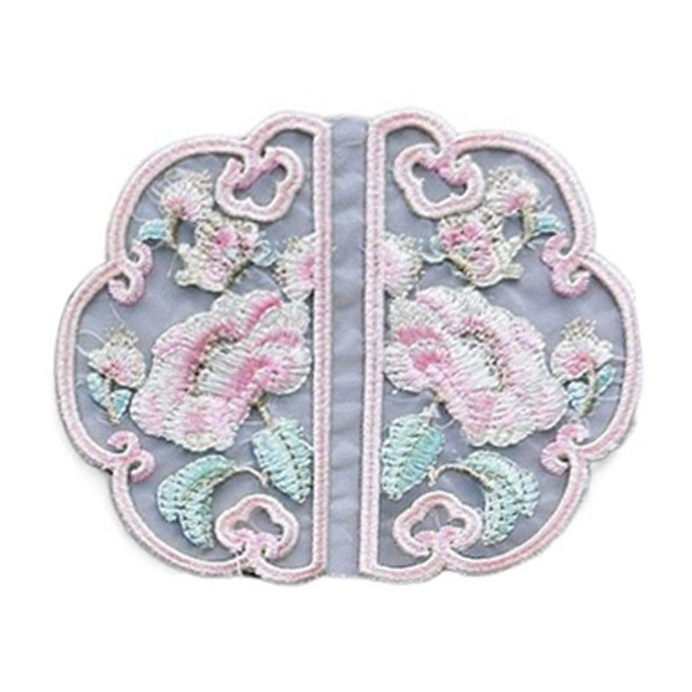 

Exquisite Chinese Style Embroidery Patches Vintage Clothes Sticker DIY Clothing Applique Sewing розовый