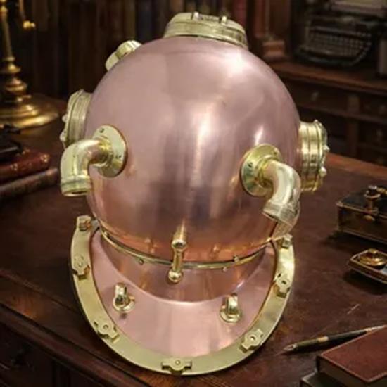 Kupfer Messing Tauchhelm Nautisch Maritim Dekor Taucherhelm 18 Zoll