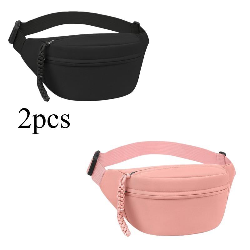 1/2pcs Outdoor Sports Waist Bag Nylon Material Couple Chest Bag Commuting Travel Crossbody Shoulder Bag Suitable for Daily Use