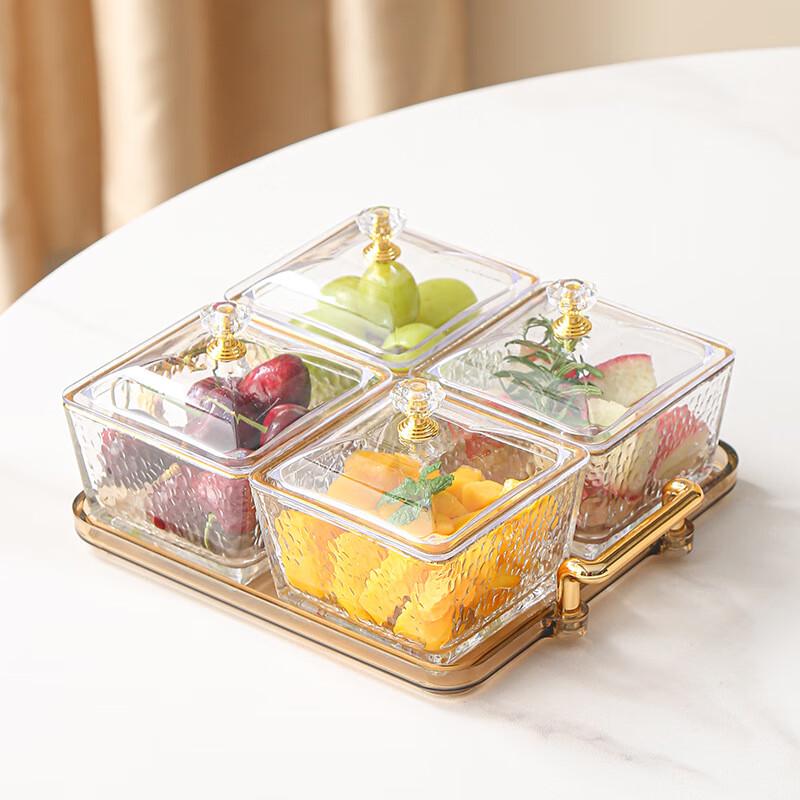 Multi-Compartment Glass Serving Dish