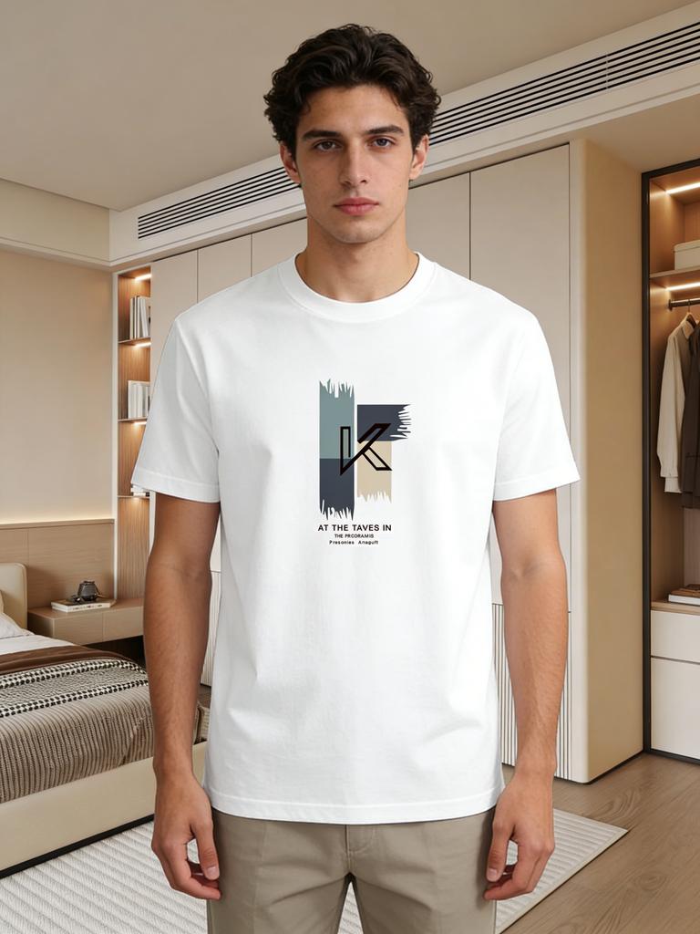Simple Japanese Letter Print 100 Cotton Men Woment Tshirt Summer Autumn Daily Outdoor Sports Casual Loose Street Short Sleeve