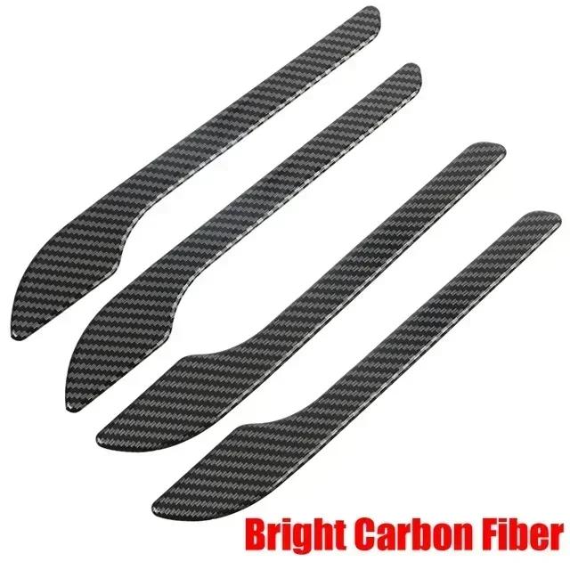 4Pcs/Set For Tesla Model 3 Y Carbon Fiber ABS Styling Premium Durable Accessories Model3 2025 Car Door Handle Cover Protector