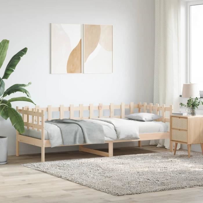 VidaXL Lit de jour 90x190 cm Bois de pin massif 840382