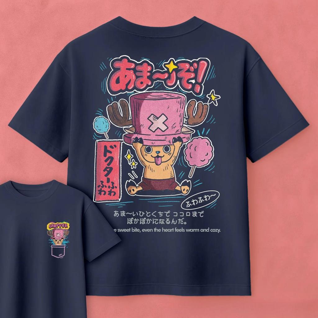 2026 Summer One Piece Anime Tony Tony Chopper Printed Loose Shortsleeved Pure Cotton Childrens Tshirt Tide Unisex Casual Y2k