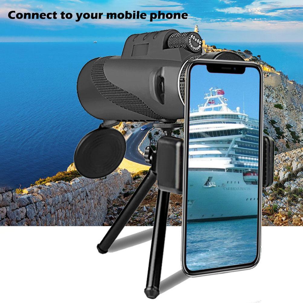 Monocular Telescope 40X60 High Power HD Monocular Telescope with Smartphone Holder and Tripod