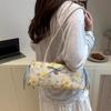 Flower French Stick Handbag Cloth Underarm Bags Portable Bow Shoulder Bag  Daily