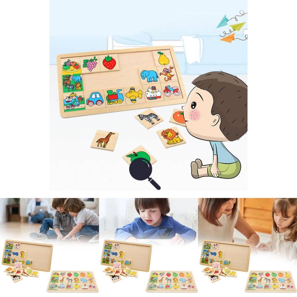 Frozen Wooden Puzzle Board With Animal And Fruit Themes For Toddlers Characters Included