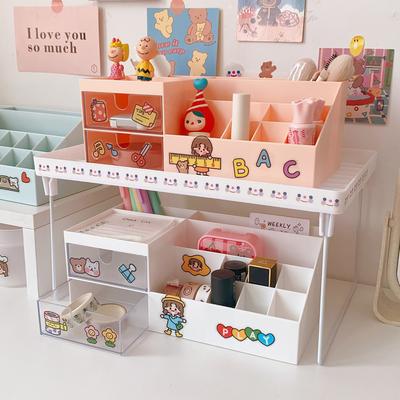 Desktop Storage Box Multi Grid Design Cute Beautiful Desktop Organizer Storage Box for Stationery