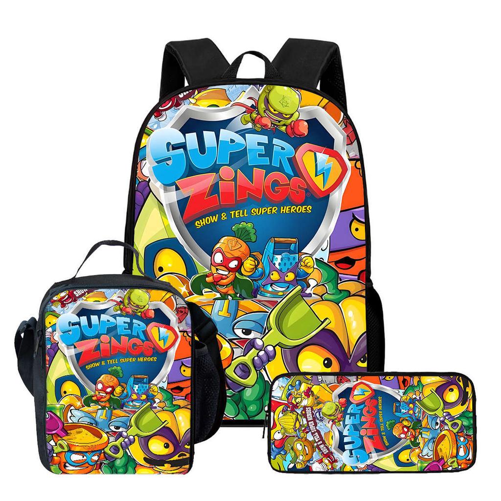 Super Zings Student Learning Essential Comfortable School Bag Cross-Border Co-Ed Backpack