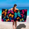 Vibrant Butterfly Beach Towel Single Sided 2D Quick Dry Microfiber Towel for Pool Beach Swimming Colorful Boho for Nature Lovers