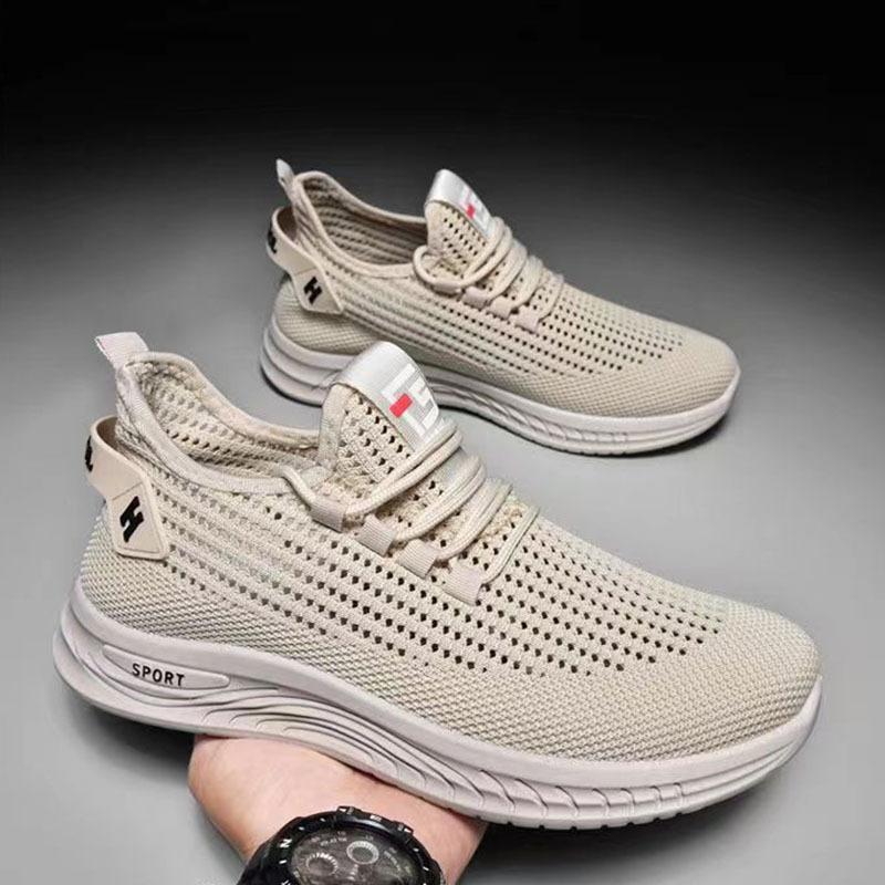 2023 Νέα Ιπτάμενα υφασμένα αντιολισθητικά ανδρικά παπούτσια 2023 που αναπνέουν αθλητικά παπούτσια για τρέξιμο Casual παπούτσια Ελαφρά δίχτυα παπούτσια