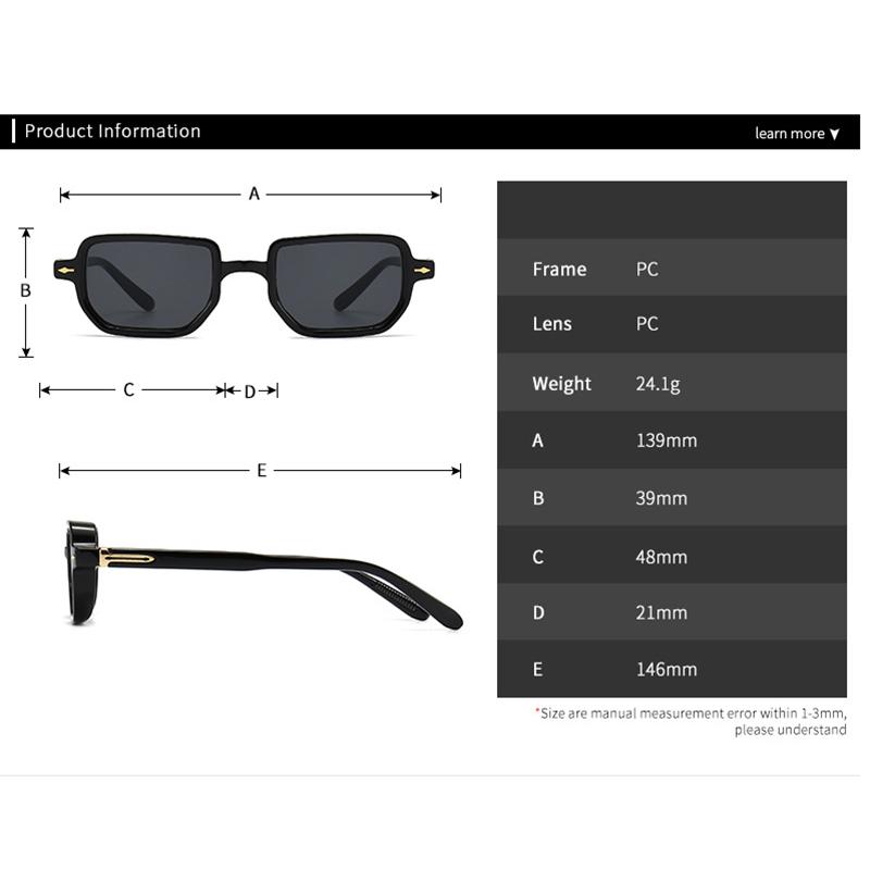 Luxury Brand Designer Square Rivet Sunglasses Women For Men Trending Sun Glasses Vintage Fashion Popular Driving Shades Uv400