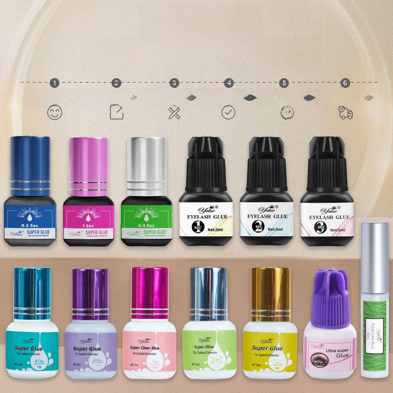 Quick-Drying, Long-Lasting, Gentle, Non-Irritating Soft-State Eyelash Extension Glue for Self-Grafting.