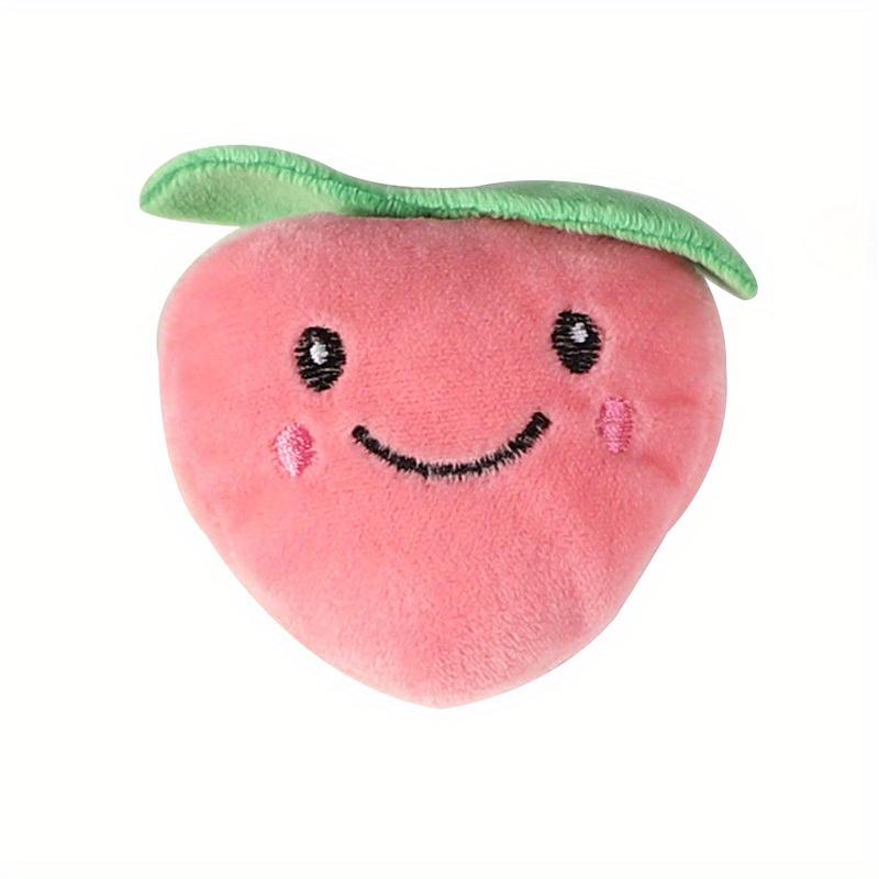 

Plush Cat Toys Interactive Kicker Teeth Grinding Fruit Shaped Pet Toy for Kittens персиковий