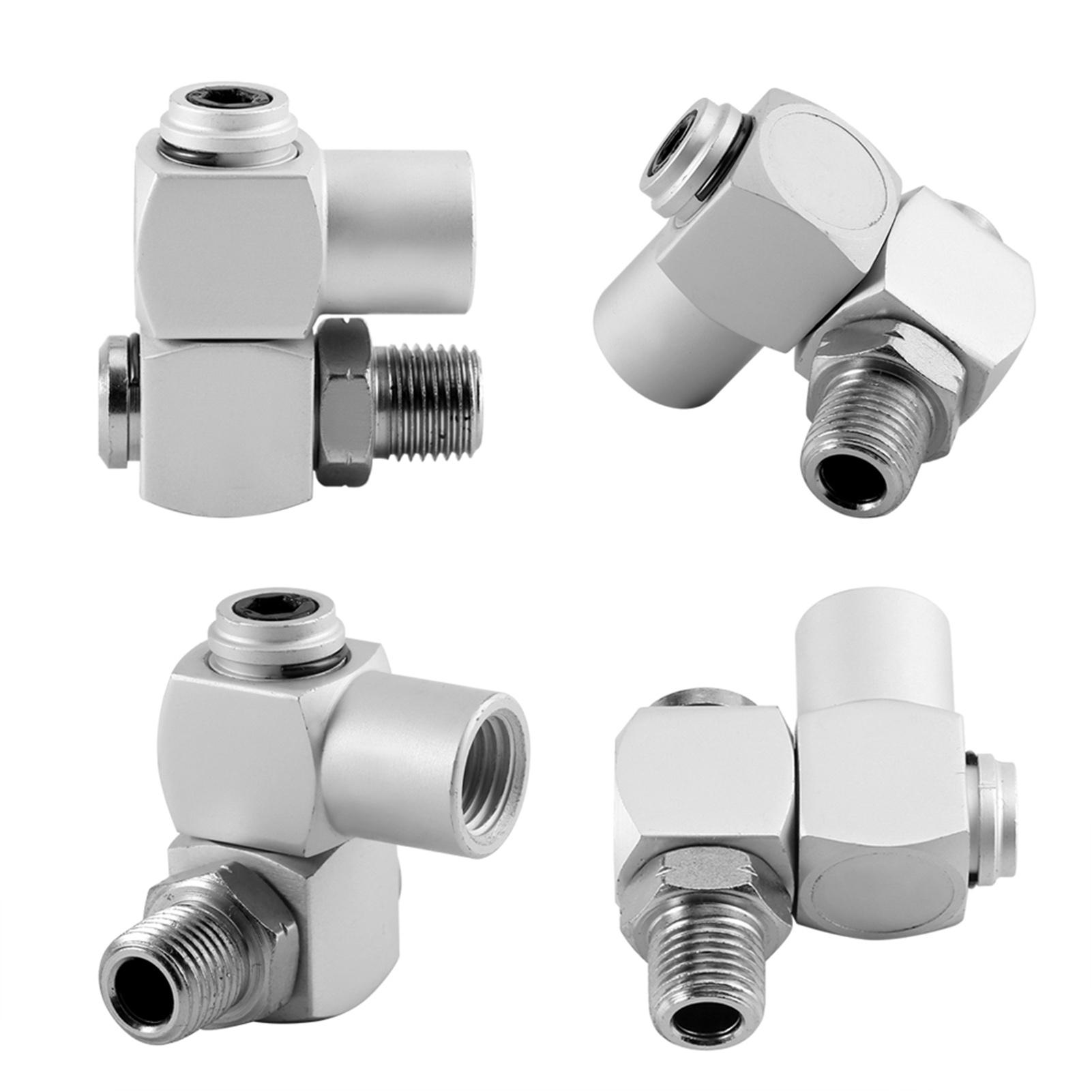 

4pcs Set Aluminum 1 4 Universal 360 Swivel Air Hose Connector Adapter Tool