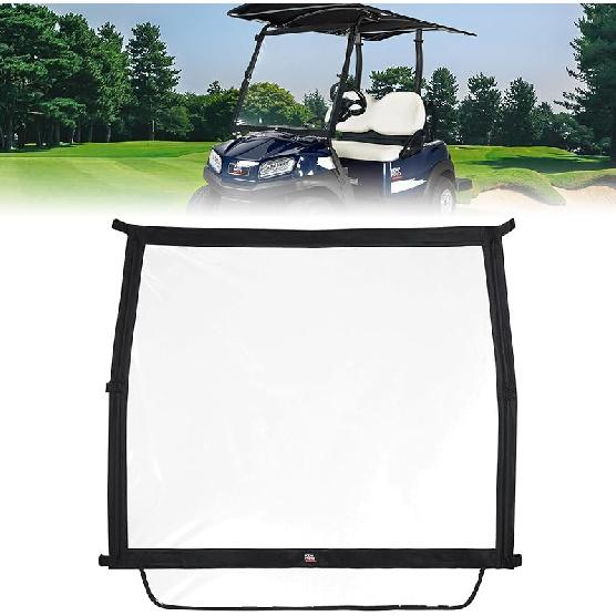 KEMIMOTO Foldable Golf Cart Windshield Compatible with Club Car DS, Tempo, Precedent, Portable Lightweight PVC Golf Cart Windshield