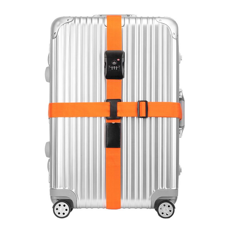 Explosion-Proof Customs Lock Luggage Straps: Reinforced Cross-Packing Straps for Tightening Checked Baggage.
