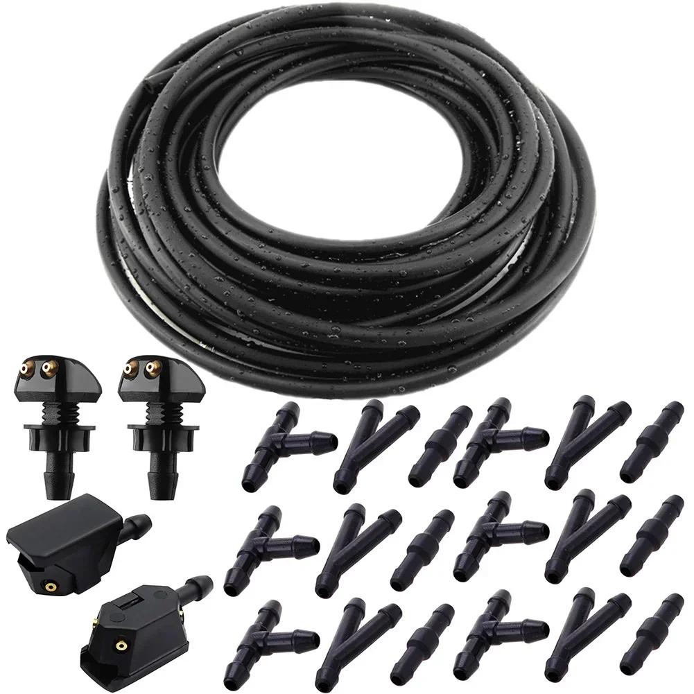 5M/1M Car Wiper Blade Pipe Windshield Wiper Tube with 30/3Pcs T/Y/I Type Splitter Windshield Washer Hose Connector Windshield